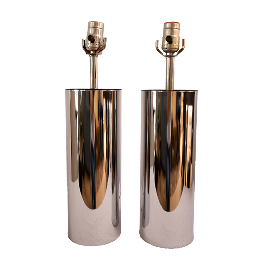 A pair of George Nelson Chrome Lamps